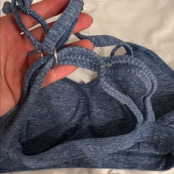 Bombshell Sportswear Blue Braided Sports Bra Size S - Picture 6 of 6